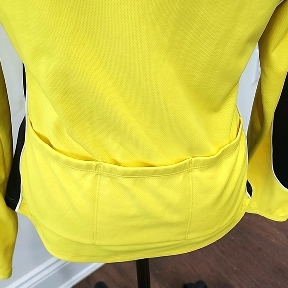 Bellwether Yellow/Black 1/4 Zip Lightweight Cycling Pullover Jacket Size L - Picture 3 of 6